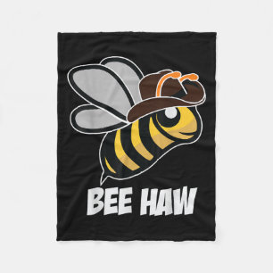 Cobertor De Velo Engraçado Bee Haw Bumble Bee Graphic Cowboy Hat