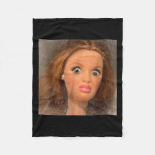 Cobertor De Velo Engraçado Boneca Cara-de-Cara