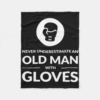 Cobertor De Velo Engraçado Boxer Old Man T Shirt Gift