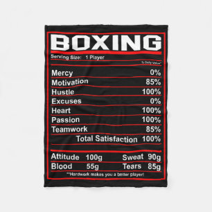 Cobertor De Velo Engraçado Boxing Nutrition Facts Boxer