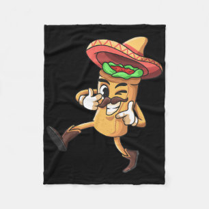 Cobertor De Velo Engraçado Burrito Mexicano Cinco De Mayo Fiesta Co