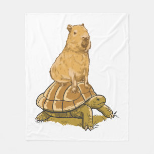 Cobertor De Velo Engraçado Capybara Animal Turtle Cuja Fatia Capyba