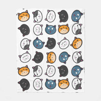 Cobertor De Velo Engraçado Cat Emoji Fleece Blanket