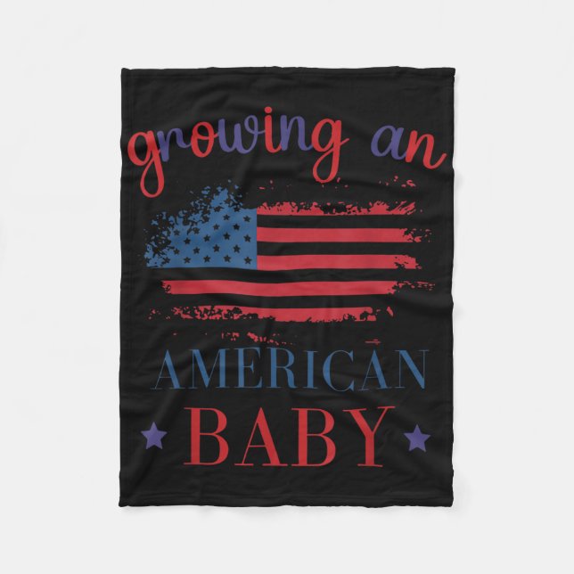 Cobertor De Velo Engraçado Cultivar Um Bebê Americano Gravidez 4º D (Frente)