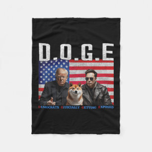 Cobertor De Velo Engraçado D.o.g. e Doge Democratas Oficialmente Ch