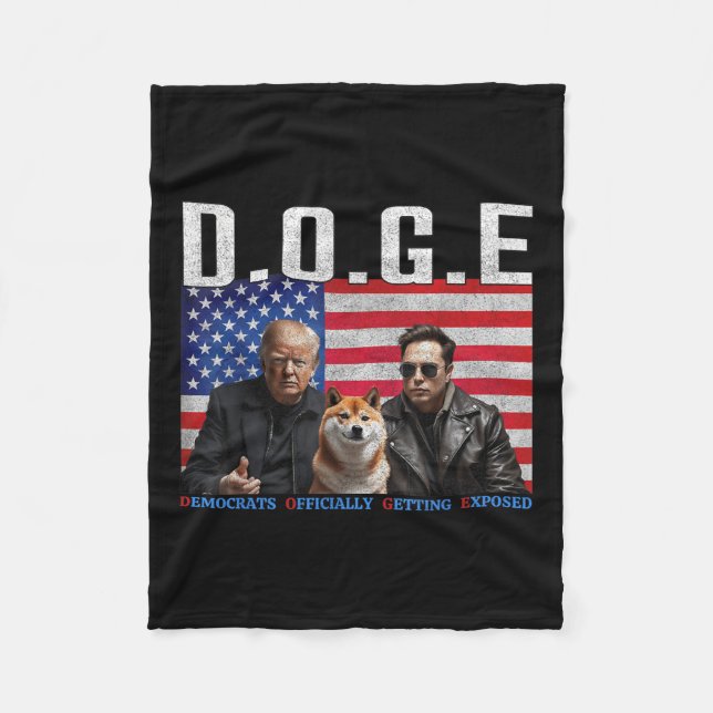 Cobertor De Velo Engraçado D.o.g. e Doge Democratas Oficialmente Ch (Frente)