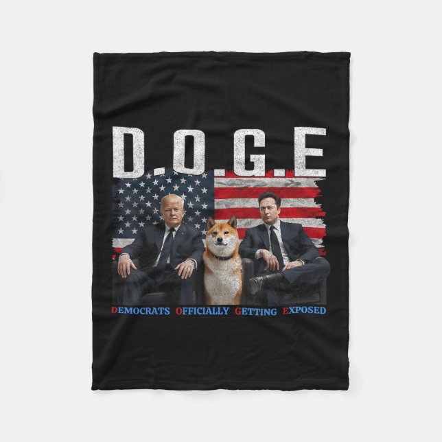 Cobertor De Velo Engraçado D.o.g. e Doge Democrats Oficialmente Obt (Frente)