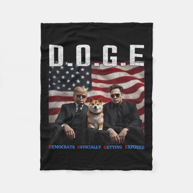 Cobertor De Velo Engraçado D.o.g. e Doge Democrats Oficialmente Obt (Frente)