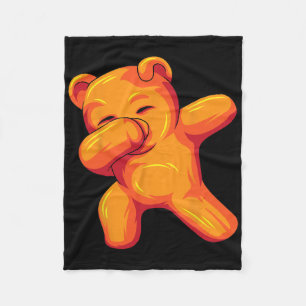 Cobertor De Velo Engraçado Dabbing Gummy Bear Dançando Urso Gummy B