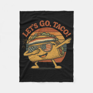 Cobertor De Velo Engraçado Dabbing Taco Vamos Ir Taco 4 De Julho Ho