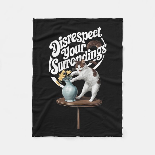 Cobertor De Velo Engraçado Desrespeitar seu Roupa (Frente)