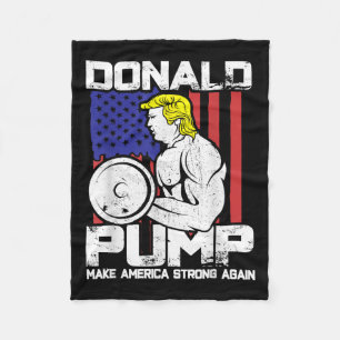 Cobertor De Velo Engraçado Donald Trump Pondo Levantando Coluna