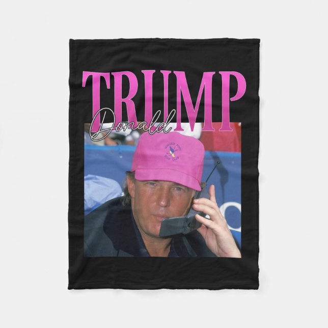 Cobertor De Velo Engraçado Donald Trump Sinto minha falta, mas Y2k  (Frente)