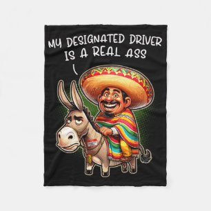 Cobertor De Velo Engraçado Donkey, Meu Motorista Designado É Um ver
