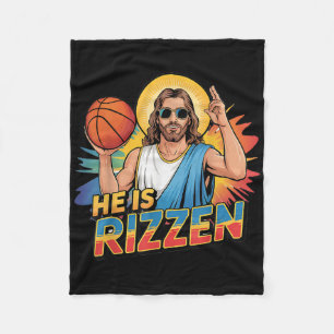 Cobertor De Velo Engraçado, Ele É Rizzen Jesus Camisa De Basquete G