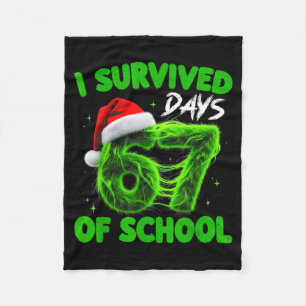 Cobertor De Velo Engraçado eu sobrevivi 67 dias de Natal das crianç