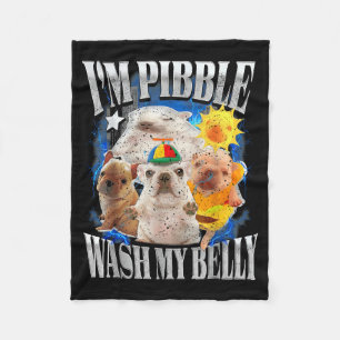 Cobertor De Velo Engraçado Eu Sou Cachorro Pitbull Filhote Lavar Li
