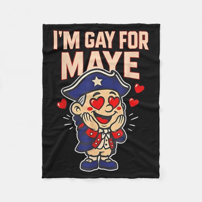 Cobertor De Velo Engraçado Eu Sou Gay Por Maye  (Frente)