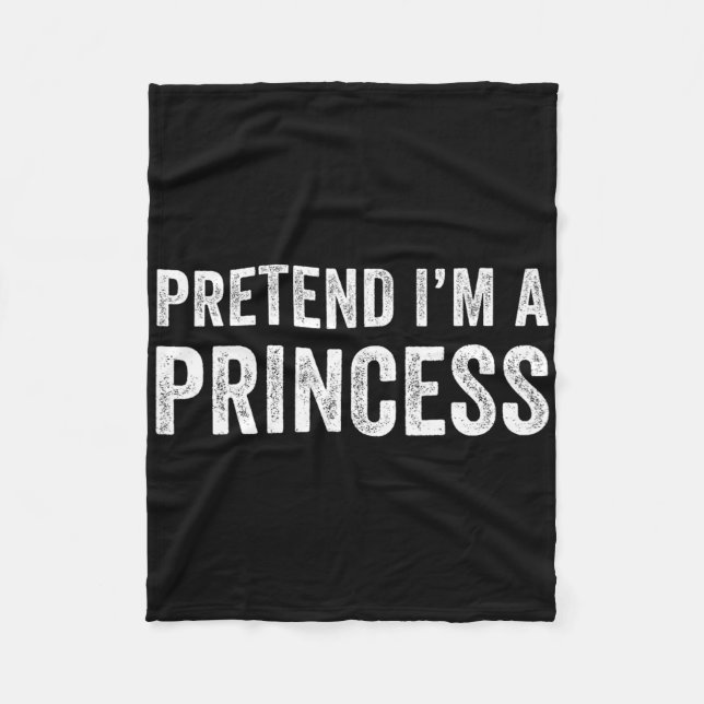 Cobertor De Velo Engraçado Fácil Fingir que sou uma princesa festei (Frente)