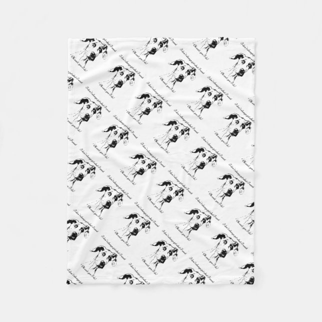 Cobertor De Velo Engraçado, Grande Dane, Cachorro Maluco. (Frente)