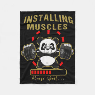 Cobertor De Velo Engraçado Instalar Barbe De Panda Muscular
