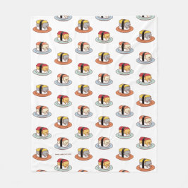 Cobertor De Velo Engraçado Kawaii Cute Sushi Gats Fleece
