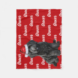 Cobertor De Velo Engraçado Labradoodle Dog Nome Patterado Natal