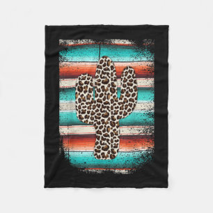 Cobertor De Velo Engraçado Leopardo Cactus Serape Cactus impressã