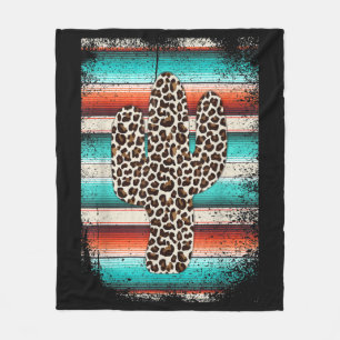 Cobertor De Velo Engraçado Leopardo Cactus Serape Cactus impressão
