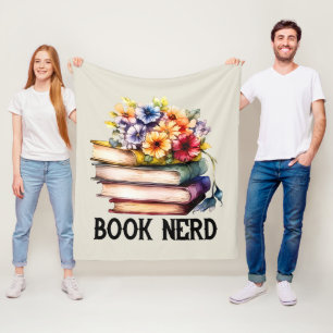 Cobertor De Velo Engraçado livro nerd arte