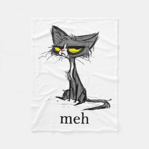 Cobertor De Velo Engraçado Meh Cat Gift Para Gaqueiros