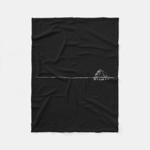 Cobertor De Velo Engraçado Minimalista Corvo Gótico F-caw-f Humor N