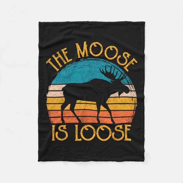 Cobertor De Velo Engraçado Moose É Roupa Animal Perdido (Frente)