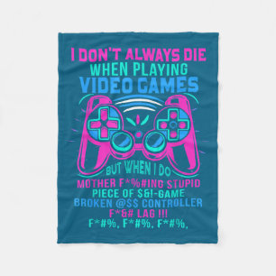 Cobertor De Velo Engraçado Não Morre Video Games Mas