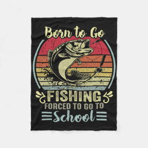 Cobertor De Velo Engraçado Nascido Para Ir Pescar B Peixe Pescador