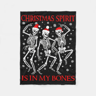 Cobertor De Velo Engraçado Natal Dançando Skeletons Espírito de Nat