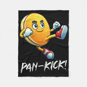 Cobertor De Velo Engraçado Pancake Pan Karate Garotos Garotas Comid