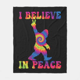 Cobertor De Velo Engraçado Pé Grande Eu Acredito Em Paz