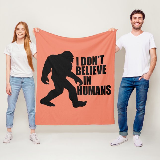 Cobertor De Velo Engraçado Pé Grande Não Acredito em Humanos (In Situ)