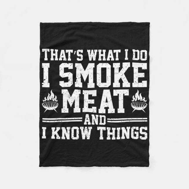 Cobertor De Velo Engraçado Pitmaster Eu Fumo Churrasco De Carne Fum (Frente)