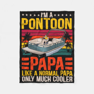 Cobertor De Velo Engraçado Pontoon Papa Como Um Barco Normal