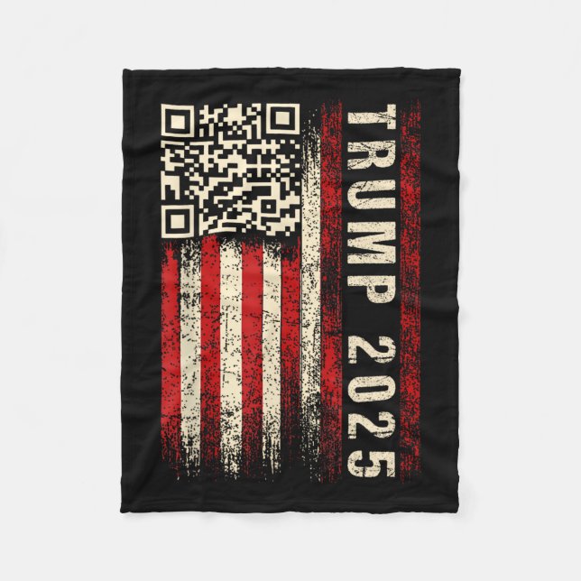 Cobertor De Velo Engraçado Qr Donald Trump Dancing 4745 Code Video (Frente)