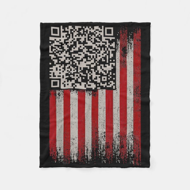 Cobertor De Velo Engraçado Qr Trump Dance Code (Frente)