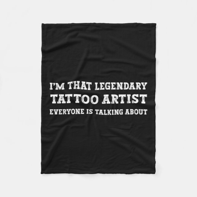 Cobertor De Velo Engraçado Que Lendário Tatuador (Frente)