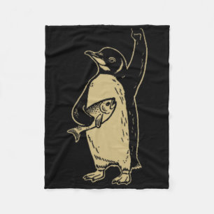 Cobertor De Velo Engraçado Resistência aos Pinguins Protesto Contra