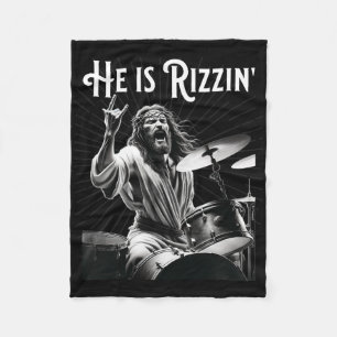 Cobertor De Velo Engraçado Rizz Ele Está Rizzin Jesus Tamborilando 