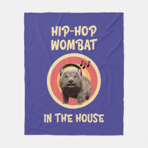 Cobertor De Velo Engraçado salto de Hip Wombat na Casa
