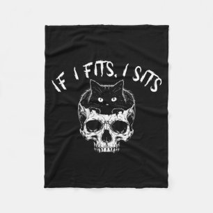 Cobertor De Velo Engraçado Se Couber Sento Caveira de Gato Preto Me