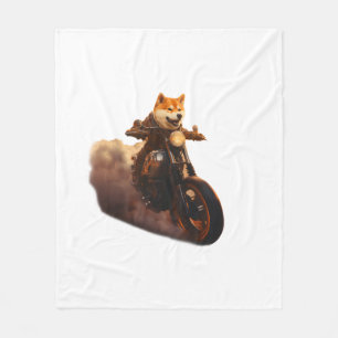 Cobertor De Velo Engraçado, Shiba Inu, Motocicleta, Cachorro, Fanto