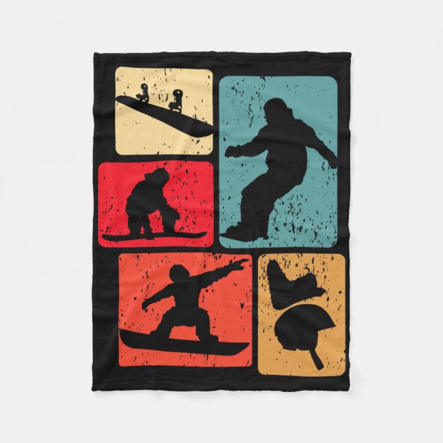 Cobertor De Velo Engraçado Snowboard Lover Snowboarder Esportes de  (Frente)